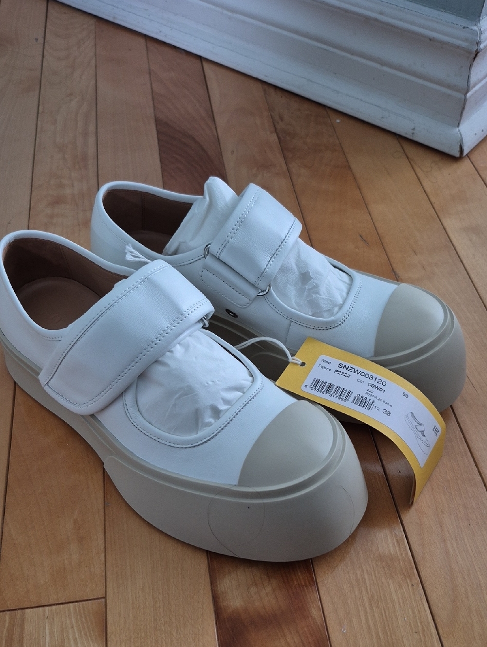 Marni White Platform Strap Sneakers